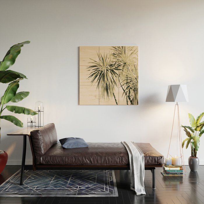 Tropical Palm Trees #1 #tropical #decor #art #society6 Wood Wall Art Gallery Image 2
