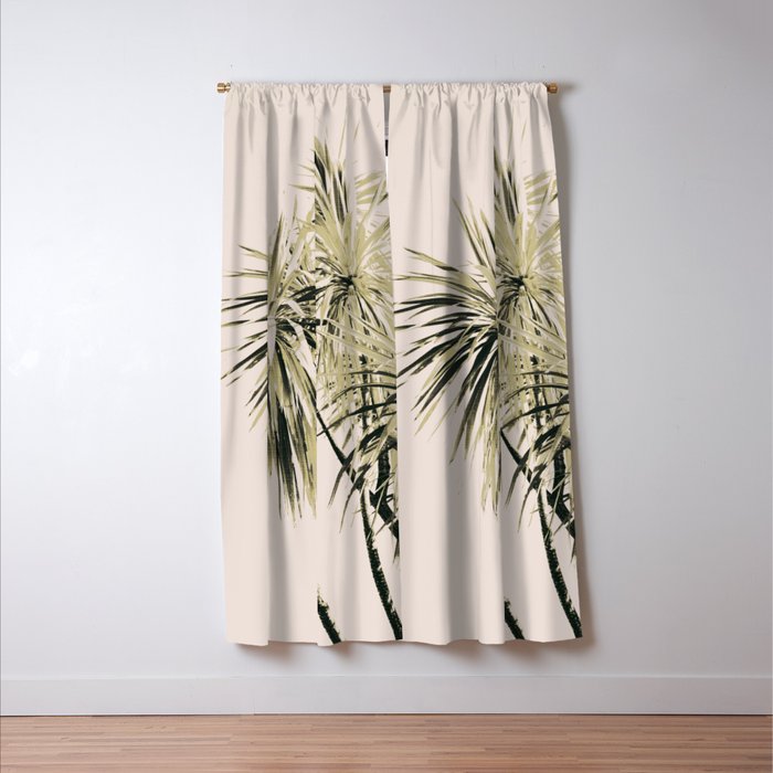 Tropical Palm Trees #1 #tropical #decor #art #society6 Window Curtain Gallery Image 3