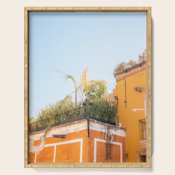 Yellow and orange in San Miguel de Allende | Mexico travel photography | Summer vibes Serving Tray Gallery Image 1