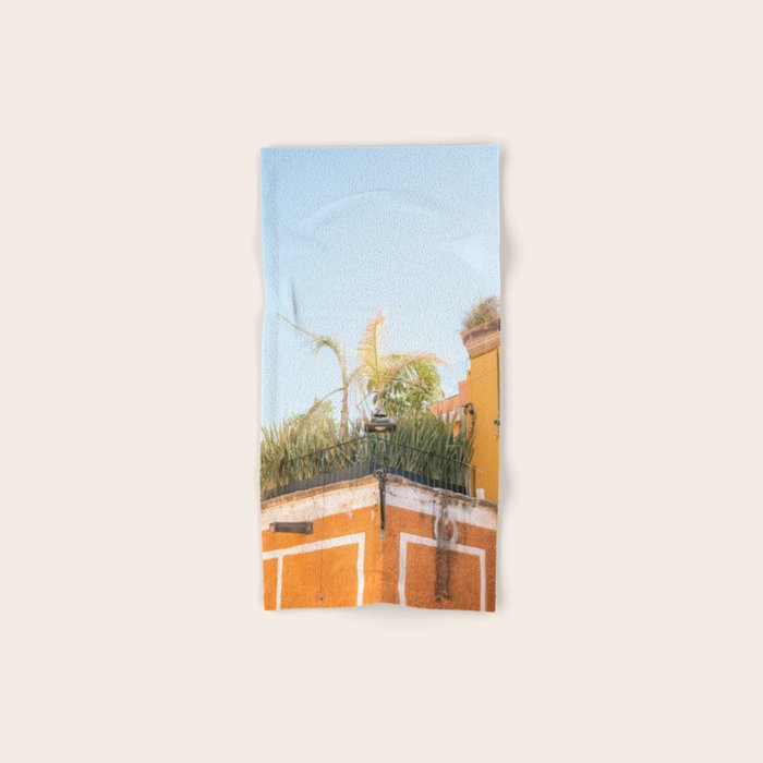 Yellow and orange in San Miguel de Allende | Mexico travel photography | Summer vibes Bath Towel Gallery Image 1