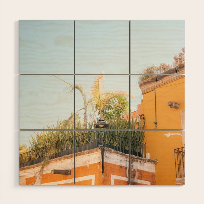 Yellow and orange in San Miguel de Allende | Mexico travel photography | Summer vibes Wood Wall Art Gallery Image 1