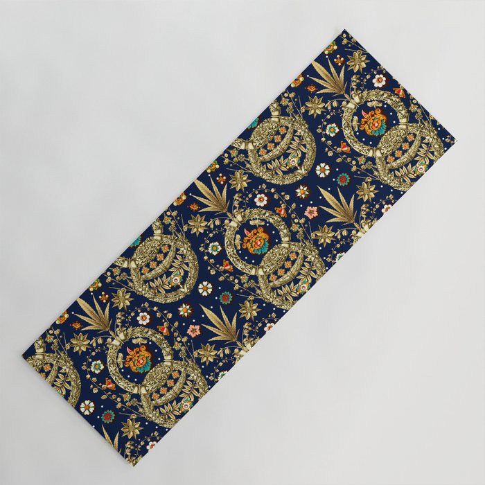 Art Nouveau Floral Pattern Yoga Mat Gallery Image 1