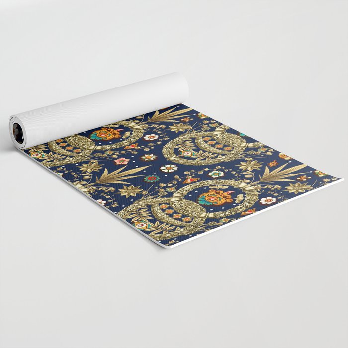 Art Nouveau Floral Pattern Yoga Mat Gallery Image 2