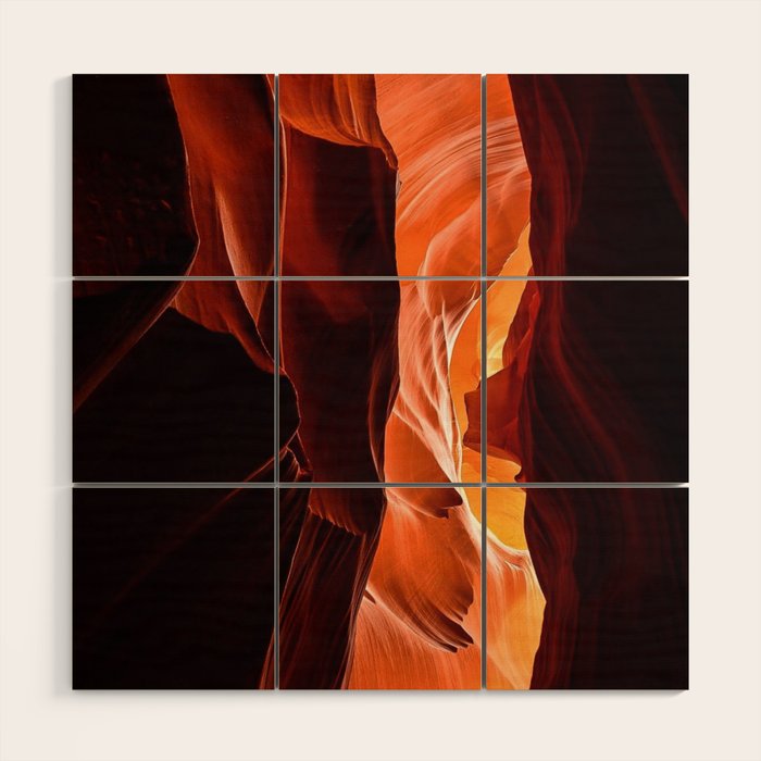 Antelope Canyon Glow Wood Wall Art Gallery Image 1