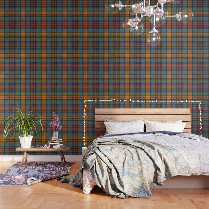 Colorful Tartan Plaid Pattern in Warm Autumn Wallpaper Gallery Image 1