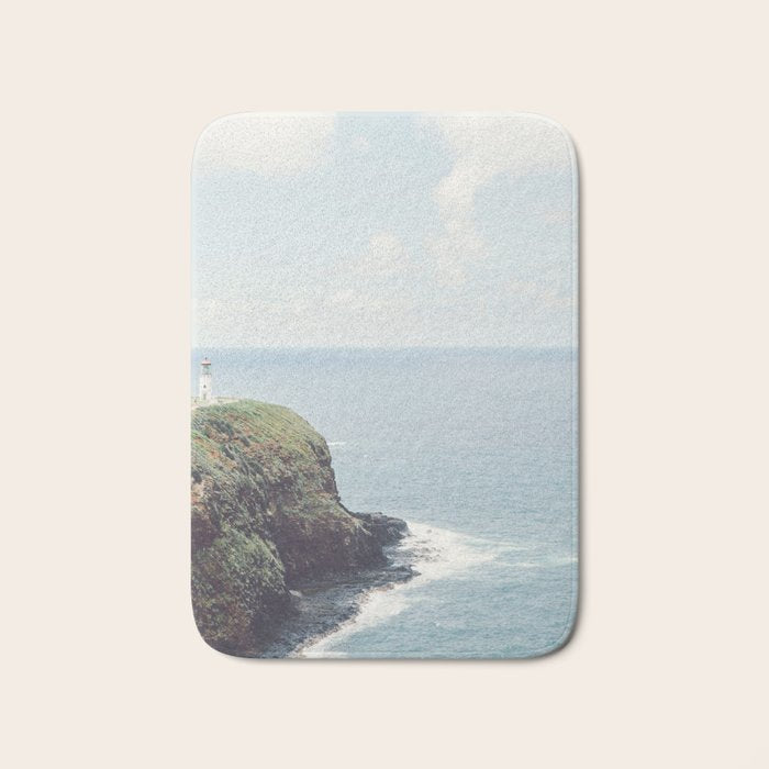 Kilauea Lighthouse - Hawaii Ocean Landscape Photography Bath Mat Gallery Image 1