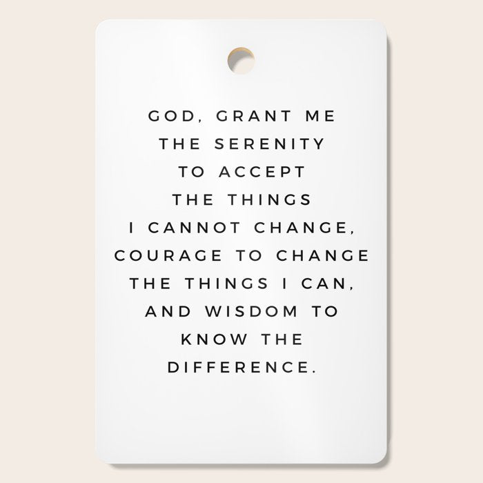 Serenity Prayer, Serenity Prayer Wall Art Bible Verse Scripture Christian Inspirational Quote  Cutting Board Gallery Image 1