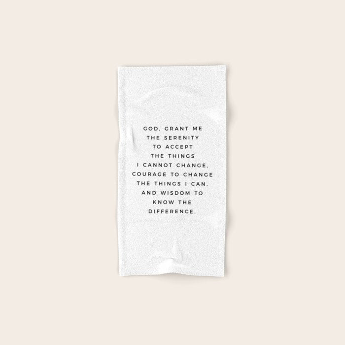 Serenity Prayer, Serenity Prayer Wall Art Bible Verse Scripture Christian Inspirational Quote  Bath Towel Gallery Image 1