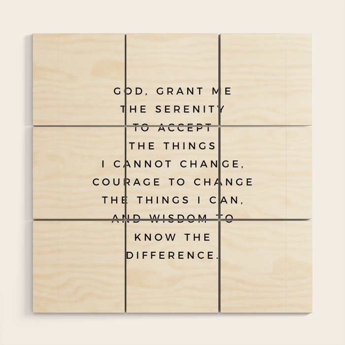 Serenity Prayer, Serenity Prayer Wall Art Bible Verse Scripture Christian Inspirational Quote  Wood Wall Art Gallery Image 1