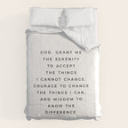 Serenity Prayer, Serenity Prayer Wall Art Bible Verse Scripture Christian Inspirational Quote  Comforter Gallery Image 6
