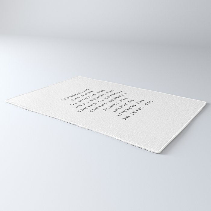 Serenity Prayer, Serenity Prayer Wall Art Bible Verse Scripture Christian Inspirational Quote  Rug Gallery Image 3