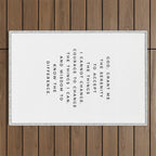 Serenity Prayer, Serenity Prayer Wall Art Bible Verse Scripture Christian Inspirational Quote  Outdoor Rug Gallery Image 1