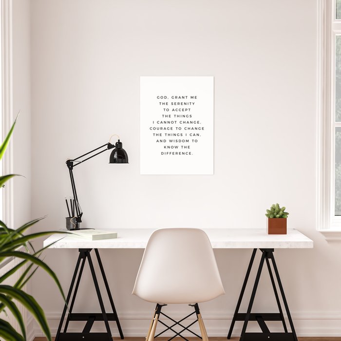 Serenity Prayer, Serenity Prayer Wall Art Bible Verse Scripture Christian Inspirational Quote  Poster Gallery Image 2