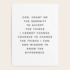 Serenity Prayer, Serenity Prayer Wall Art Bible Verse Scripture Christian Inspirational Quote  Poster Gallery Image 4