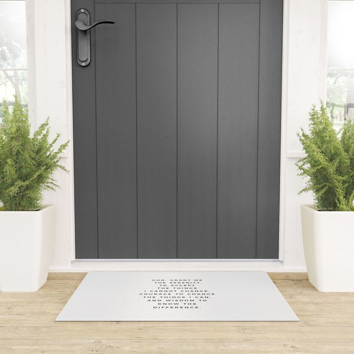 Serenity Prayer, Serenity Prayer Wall Art Bible Verse Scripture Christian Inspirational Quote  Welcome Mat Gallery Image 3