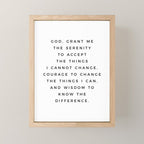 Serenity Prayer, Serenity Prayer Wall Art Bible Verse Scripture Christian Inspirational Quote  Mini Art Print Gallery Image 1