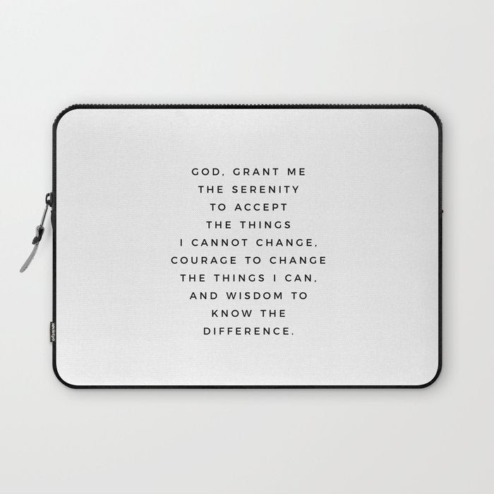 Serenity Prayer, Serenity Prayer Wall Art Bible Verse Scripture Christian Inspirational Quote  Laptop Sleeve Gallery Image 1