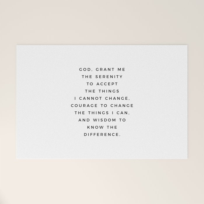 Serenity Prayer, Serenity Prayer Wall Art Bible Verse Scripture Christian Inspirational Quote  Welcome Mat Gallery Image 1