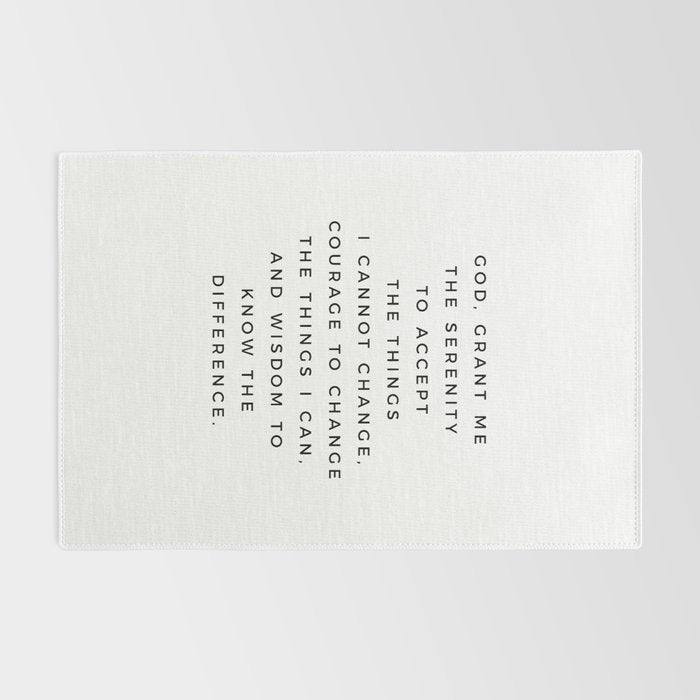Serenity Prayer, Serenity Prayer Wall Art Bible Verse Scripture Christian Inspirational Quote  Rug Gallery Image 2