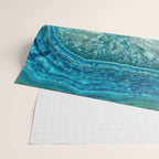 Aqua turquoise agate mineral gem stone Wrapping Paper Gallery Image 2