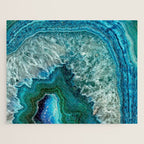 Aqua turquoise agate mineral gem stone Jigsaw Puzzle Gallery Image 1