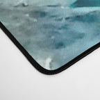 Aqua turquoise agate mineral gem stone Desk Mat Gallery Image 4