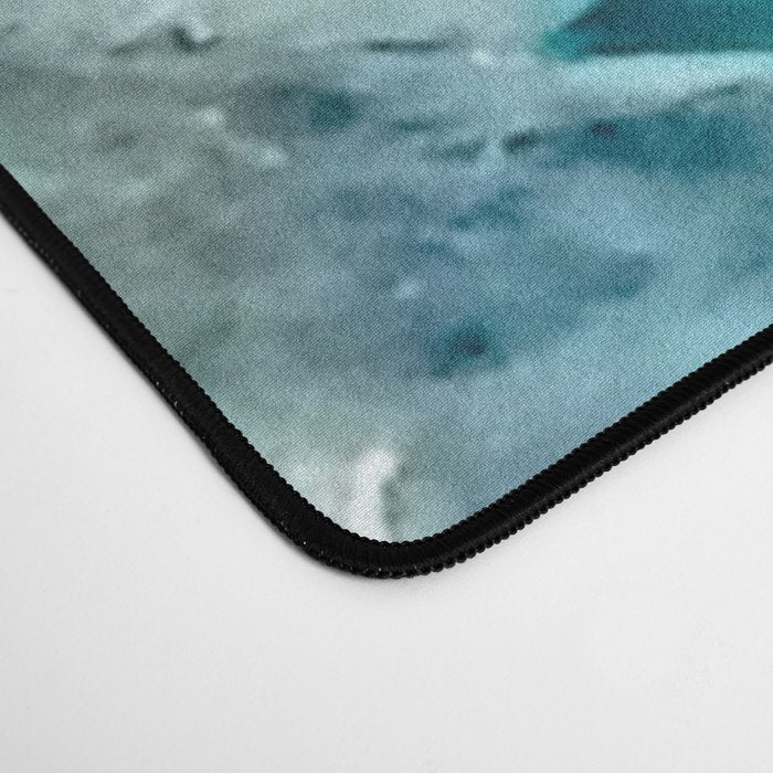 Aqua turquoise agate mineral gem stone Desk Mat Gallery Image 4
