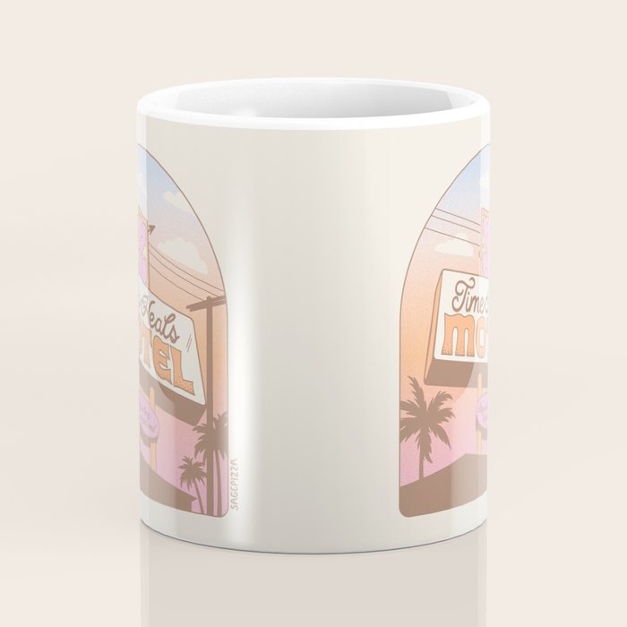 TIME HEALS - Cream - Inspired by PANTONE 17 1230 Mocha Mousse Coffee Mug Gallery Image 4