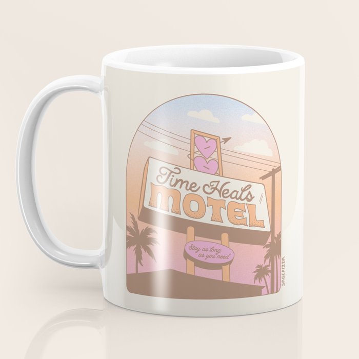 TIME HEALS - Cream - Inspired by PANTONE 17 1230 Mocha Mousse Coffee Mug Gallery Image 3