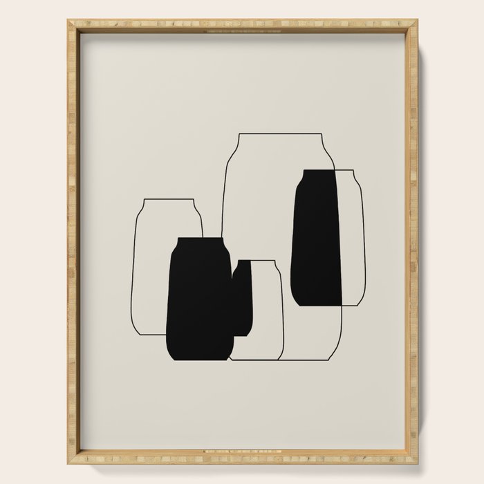 The Gathering - Minimalist Still Life Serving Tray Gallery Image 1