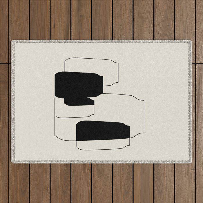The Gathering - Minimalist Still Life Outdoor Rug Gallery Image 1