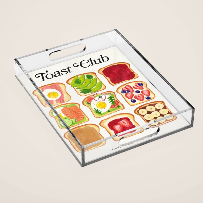 The Toast Club: Brunch Art Acrylic Tray Gallery Image 1