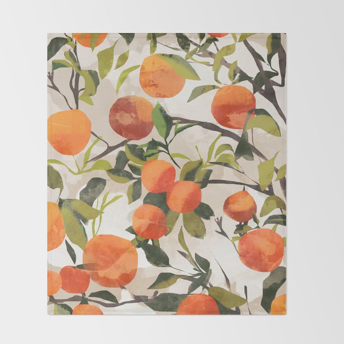 Oranges Throw Blanket Gallery Image 2