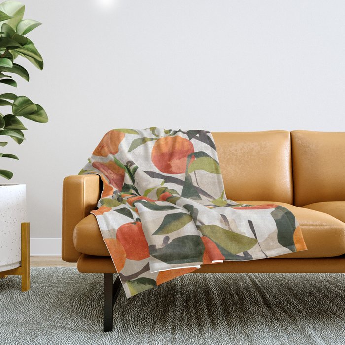 Oranges Throw Blanket Gallery Image 1
