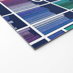 Rainbow bookshelf // navy blue background white shelf and library cats Welcome Mat Gallery Image 2