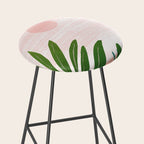Morocco Meditation Garden - Pink and Green Landscape Stool Gallery Image 2