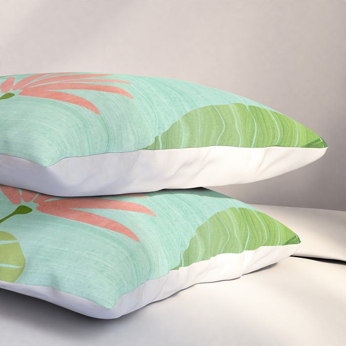 Morocco Meditation Garden - Pink and Green Landscape Pillow Sham Gallery Image 3