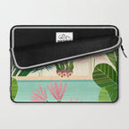 Morocco Meditation Garden - Pink and Green Landscape Laptop Sleeve Gallery Image 2