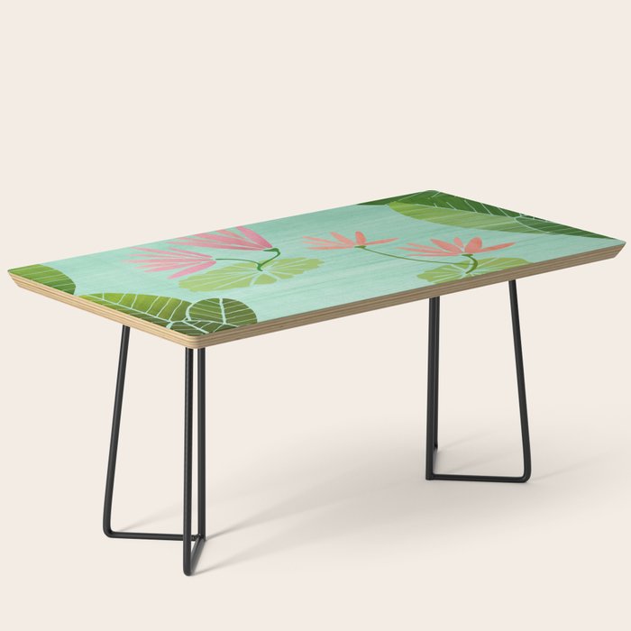 Morocco Meditation Garden - Pink and Green Landscape Coffee Table Gallery Image 1