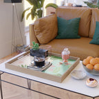 Morocco Meditation Garden - Pink and Green Landscape Serving Tray Gallery Image 2
