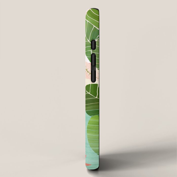 Morocco Meditation Garden - Pink and Green Landscape iPhone Case Gallery Image 2