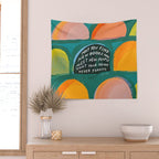 Meet New Books, Meet New People - Book Lover Art Wall Tapestry Gallery Image 2