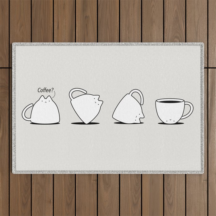 Coffee Cat 3: Coffee? Outdoor Rug Gallery Image 1