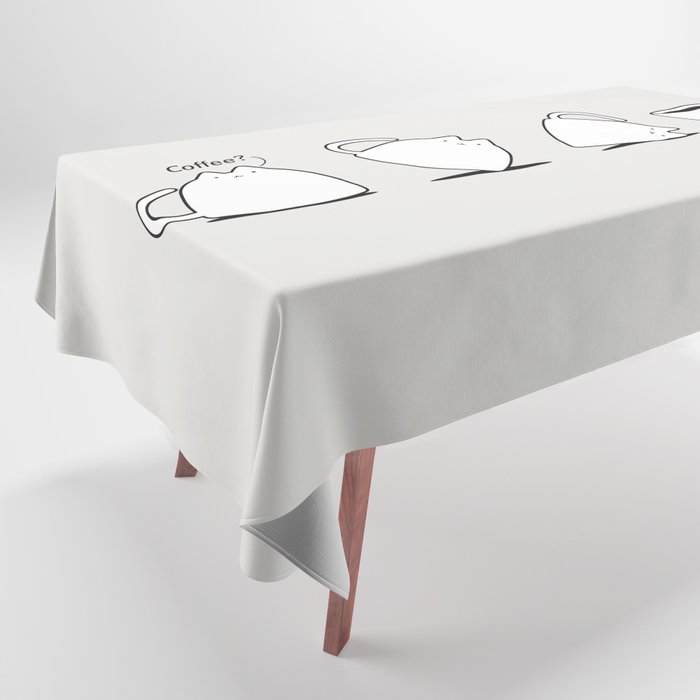 Coffee Cat 3: Coffee? Tablecloth Gallery Image 1
