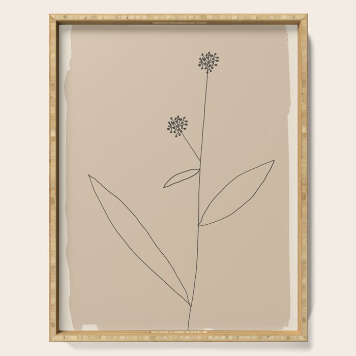 Minimal Abstract Art Plant 38 Serving Tray Gallery Image 1