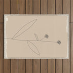Minimal Abstract Art Plant 38 Outdoor Rug Gallery Image 1