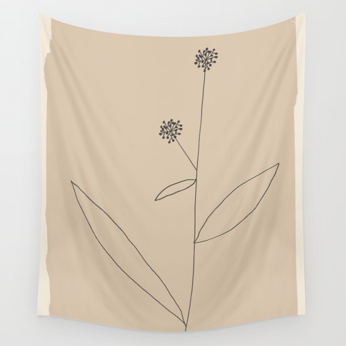 Minimal Abstract Art Plant 38 Wall Tapestry Gallery Image 4