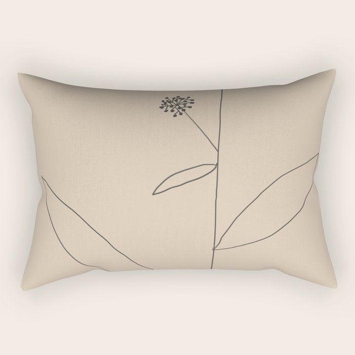 Minimal Abstract Art Plant 38 Rectangular Pillow Gallery Image 1