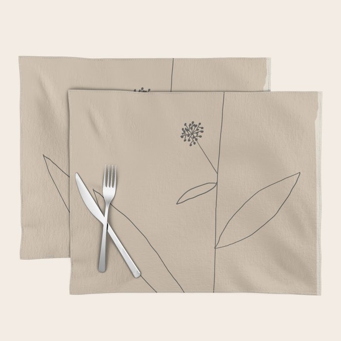 Minimal Abstract Art Plant 38 Placemat Gallery Image 1