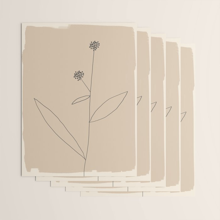 Minimal Abstract Art Plant 38 Wrapping Paper Gallery Image 3
